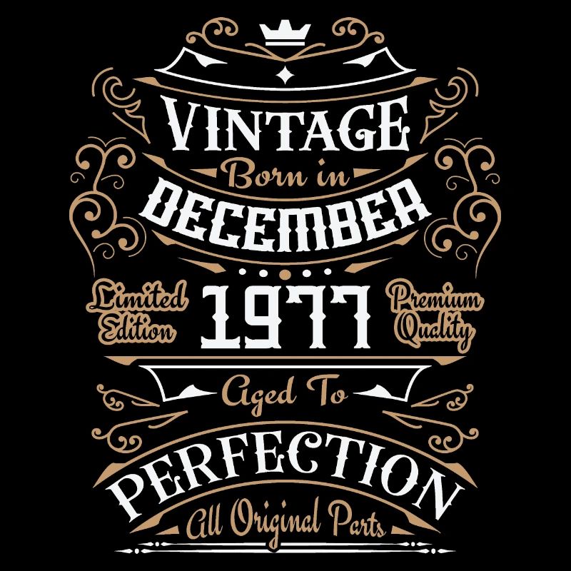 Vintage Dezember 1977, Retro Geburtstagsgeschenk