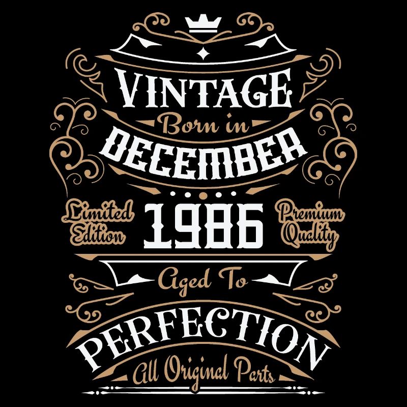 Vintage Dezember 1986, Retro Geburtstagsgeschenk