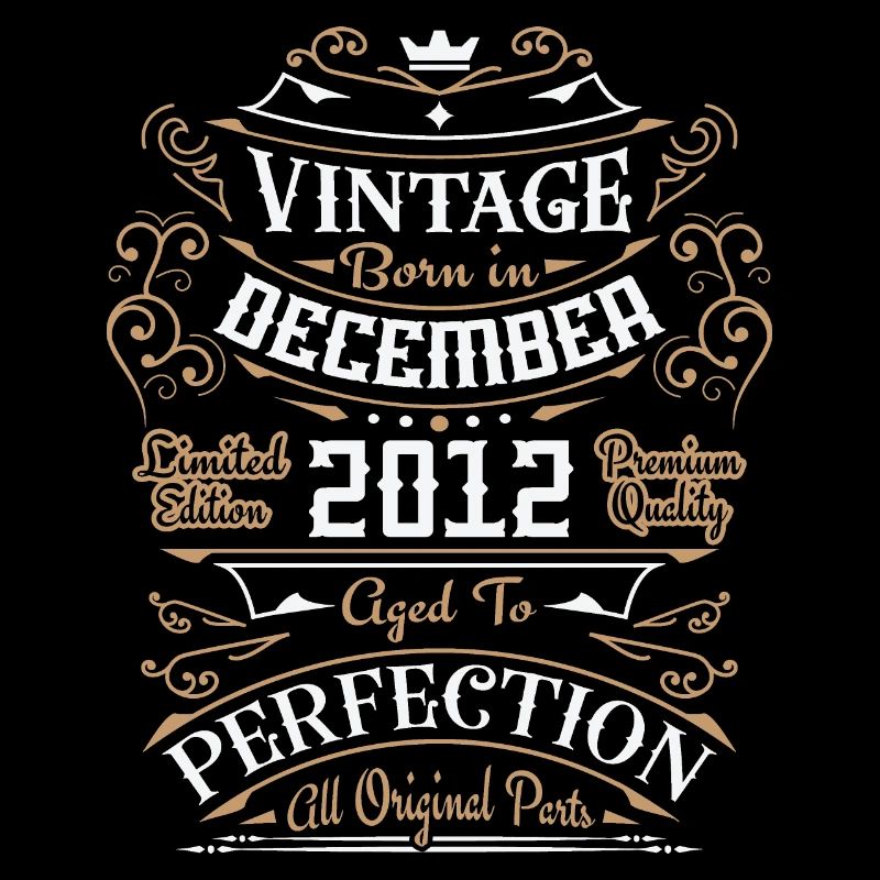 Vintage Dezember 2012, Retro Geburtstagsgeschenk