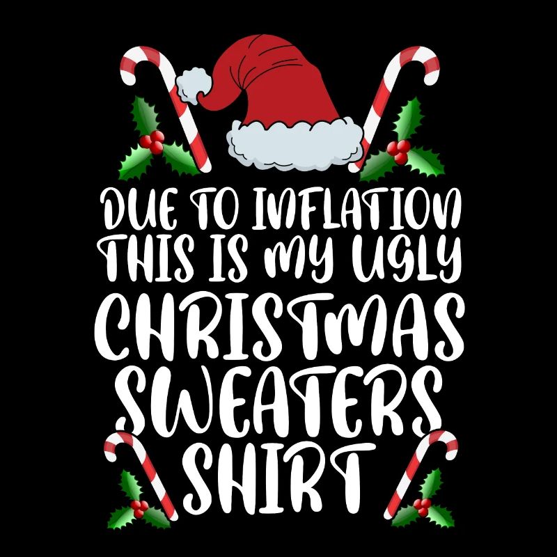 En raison de l’inflation Drôle de pull de Noël Hommes de Noël