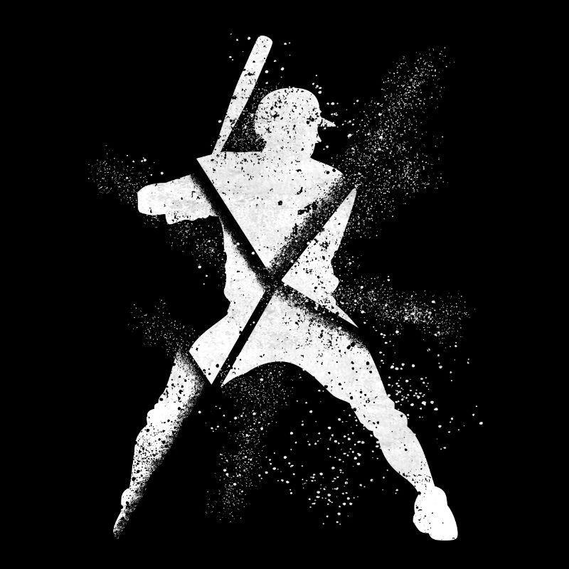 Baseball Baseball Player Grunge Splash Home Run