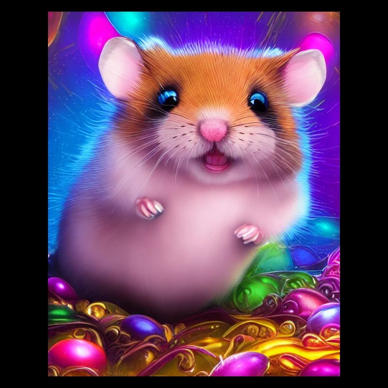Cooles Comic-Porträt eines Hamsters