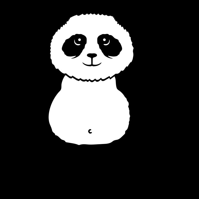 Upright standing panda bear waves friendly