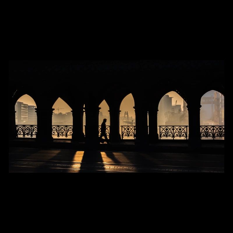 A man on his way to work