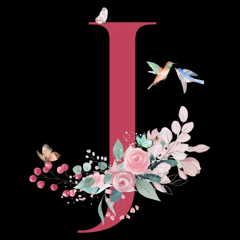 Buchstabe j floral - Geschenkidee