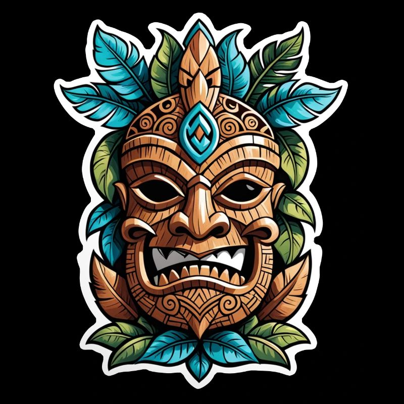 tiki beach - statue polynèsie