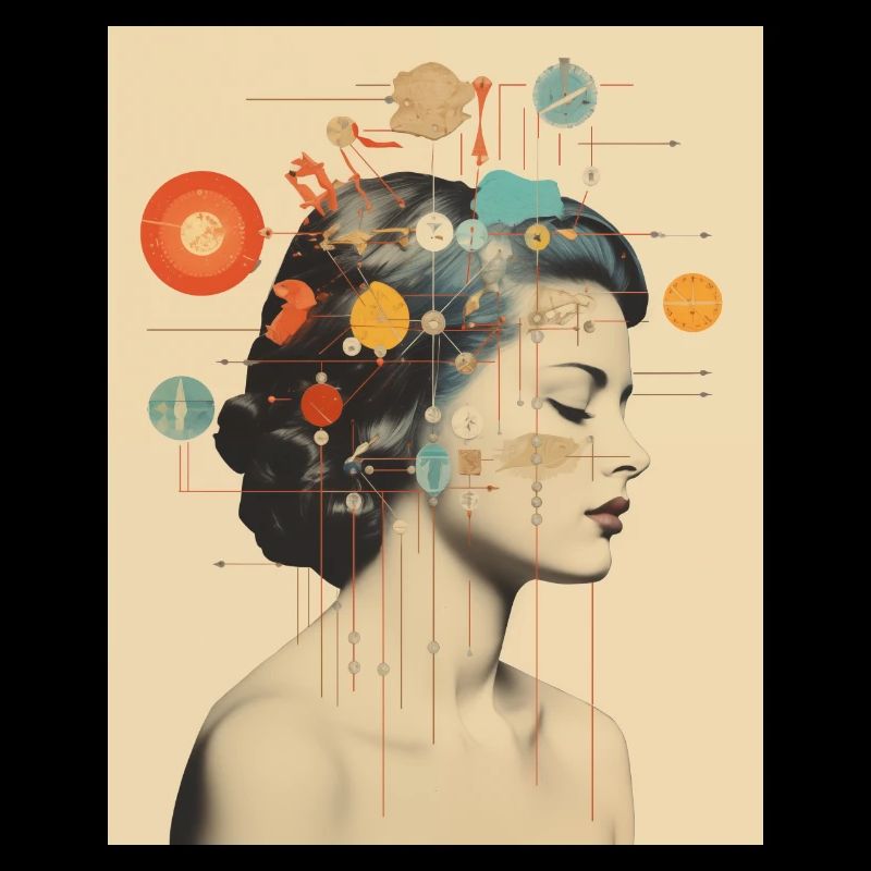 Astrologie d’art de collage Verseau