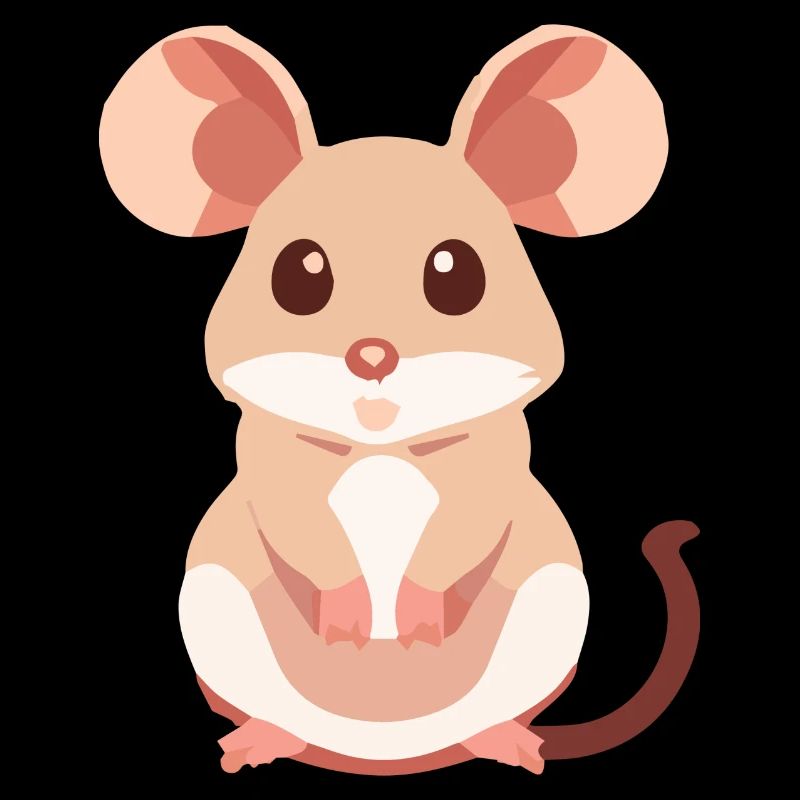 Mouse with big ears and brown fur
