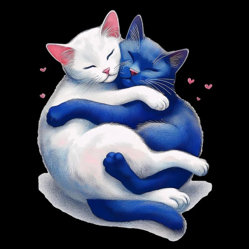 Cats cuddle with each other