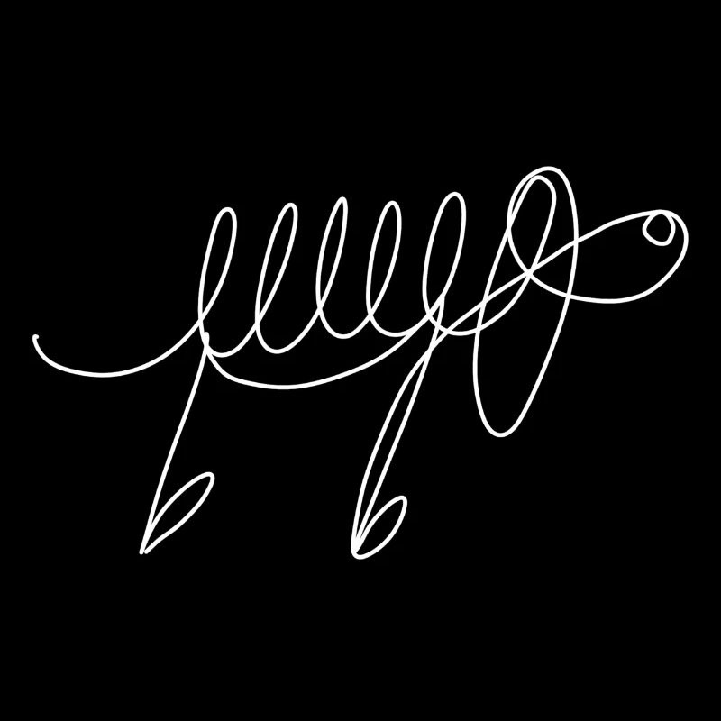 Teckel abstrait Lineart