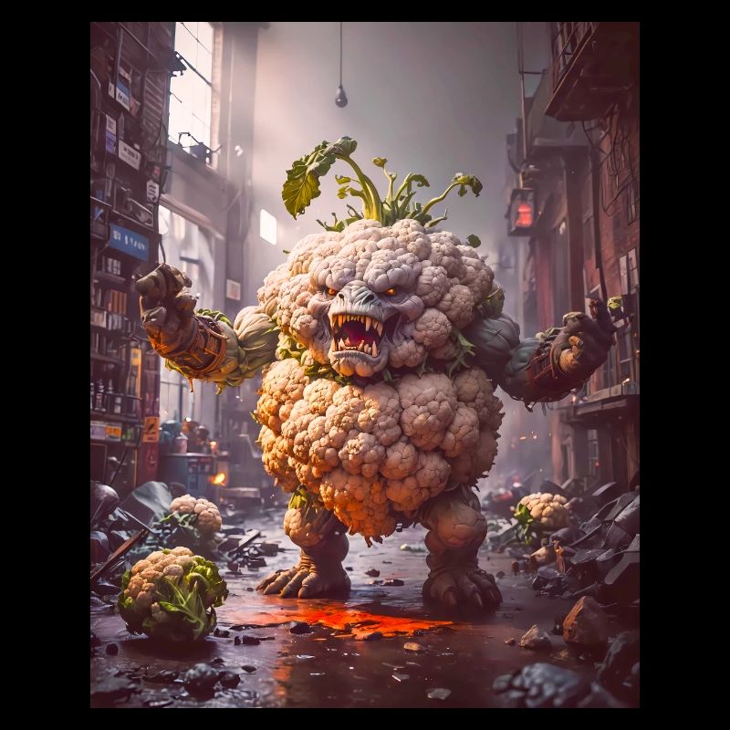 vegetables downfall Apocalypse Monster cauliflower