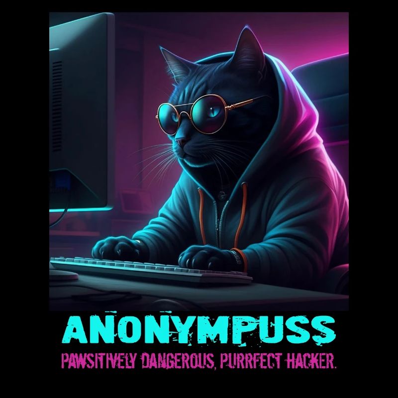 Anonympuss Cat Hacker Funny Image Cat Meme