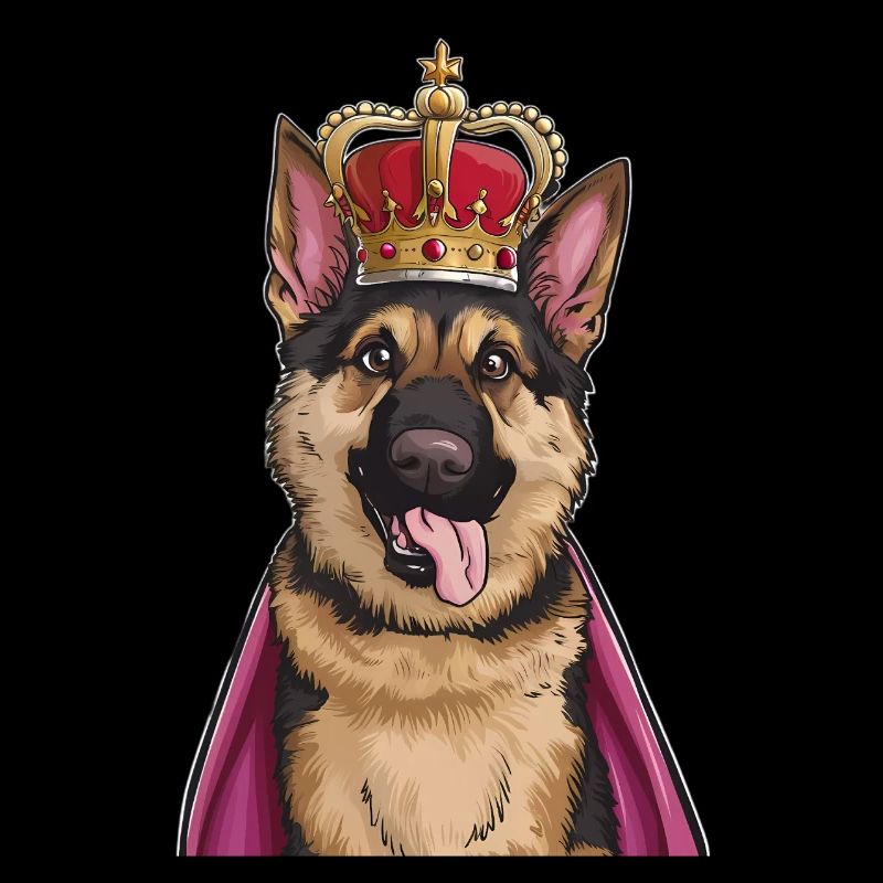 Royal German Shepherd with Crown