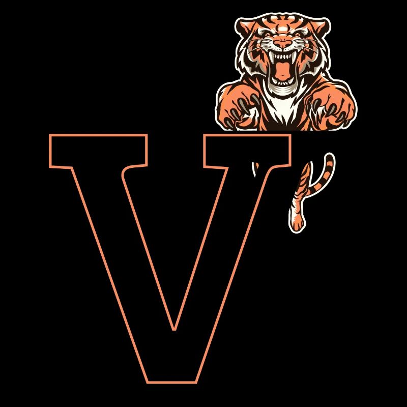 Buchstabe v Tiger - Geschenkidee