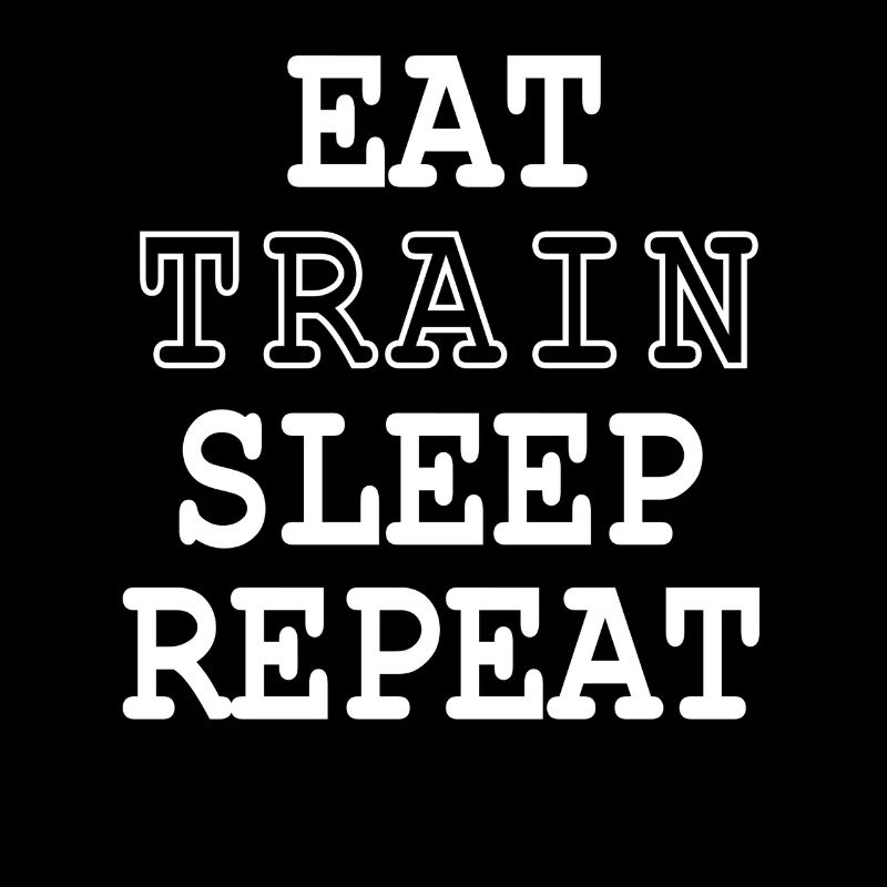 Vie en forme - manger, s’entraîner, dormir, répéter