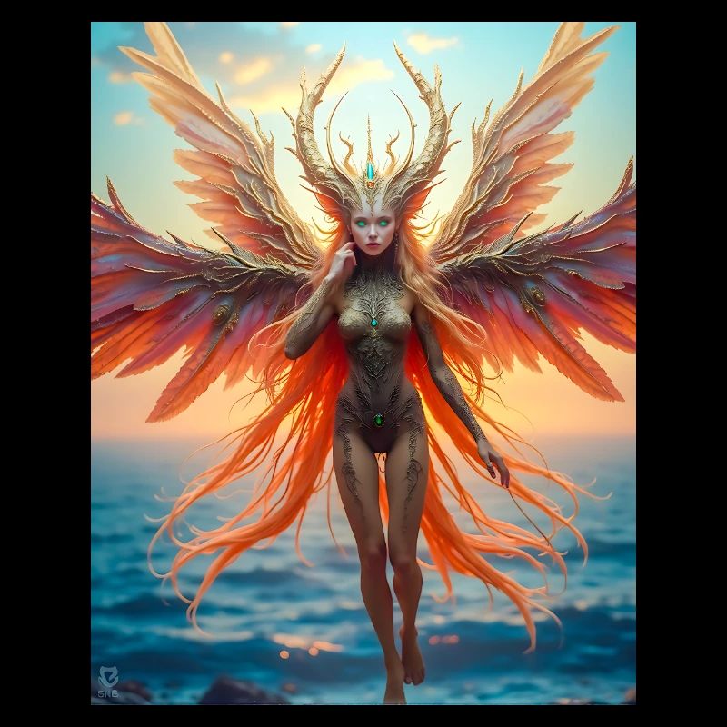 Alkonost, Slavic mythical bird with a divine voice