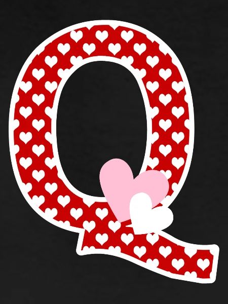 Letter q heart