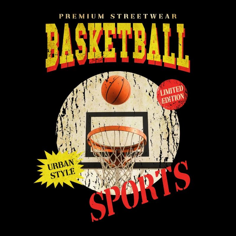 Basketteur Basketteur Basket Dunking Sport Vintage