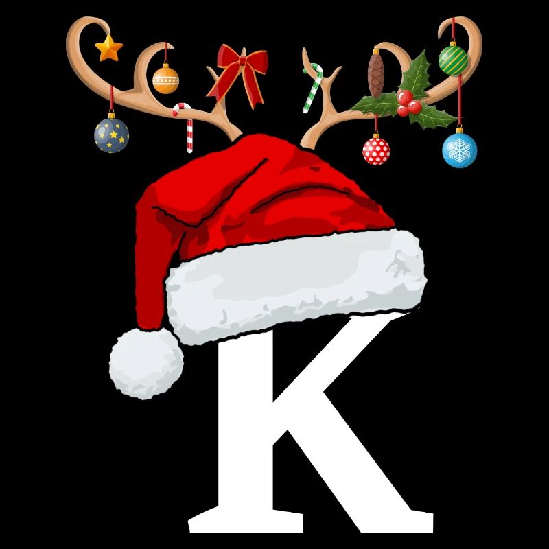 Letter K Christmas hat