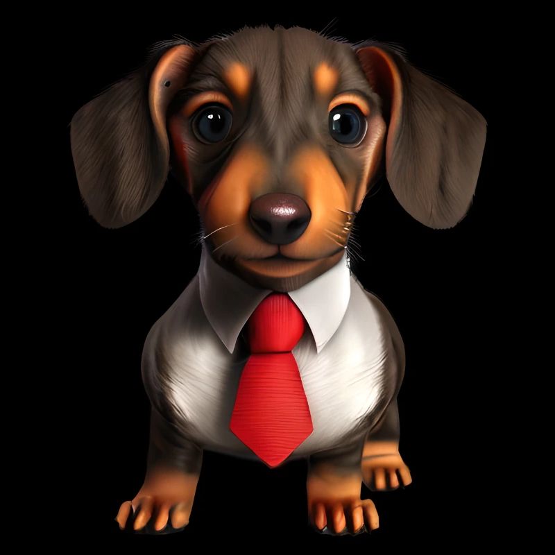 Teckel chiot chien teckel avec costume Chiens