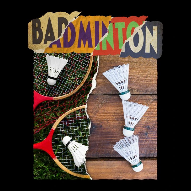 Badminton Badminton Racket Player Vintage Retro