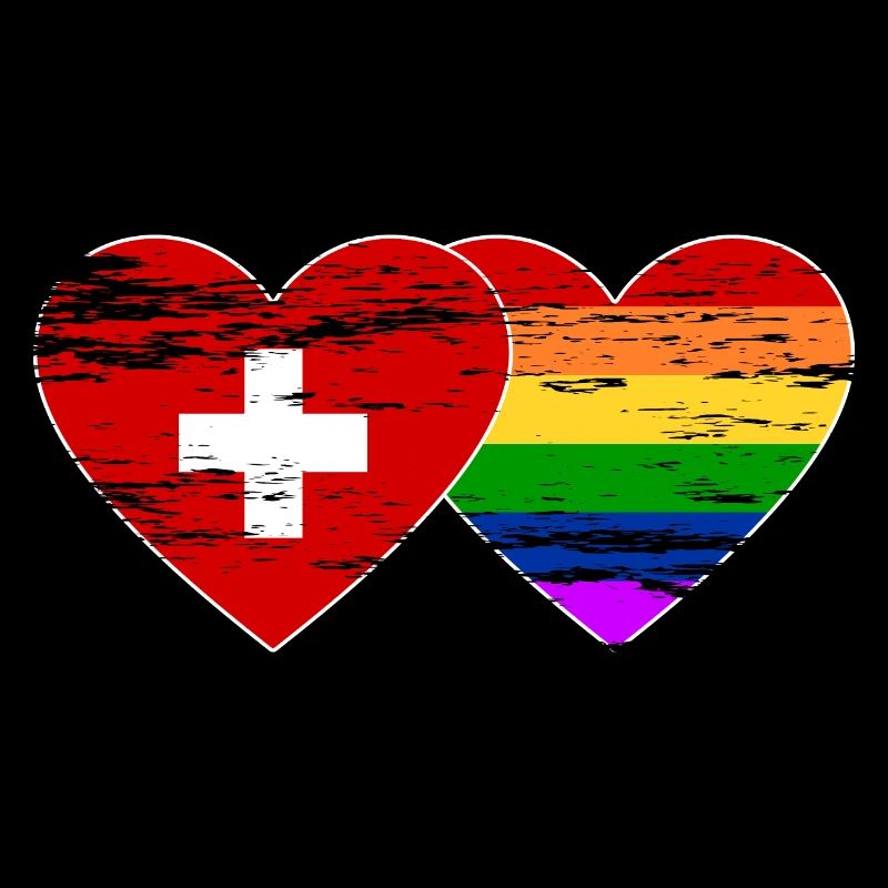 Drapeau arc-en-ciel de la Suisse utilisé