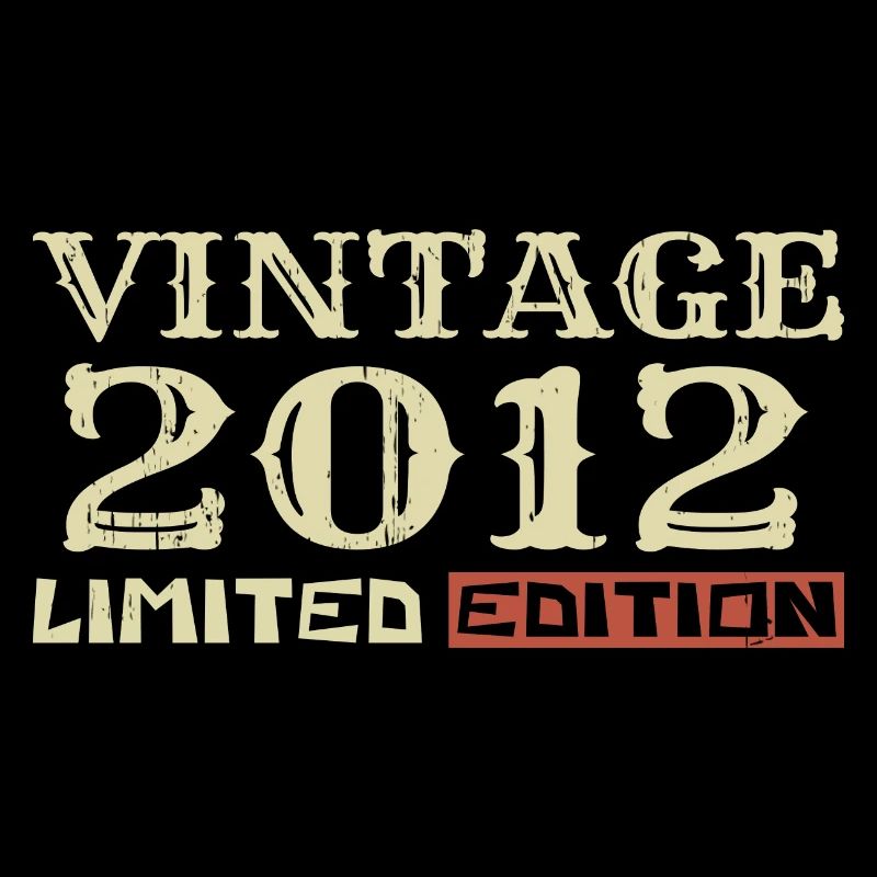 2012 Vintage :12e Anniversaire Cadeau Rétro Unique