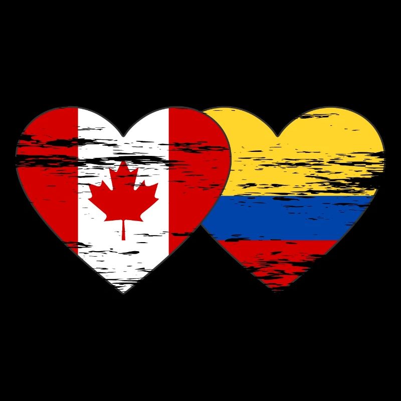 Coeur du drapeau de la Colombie du Canada utilisé