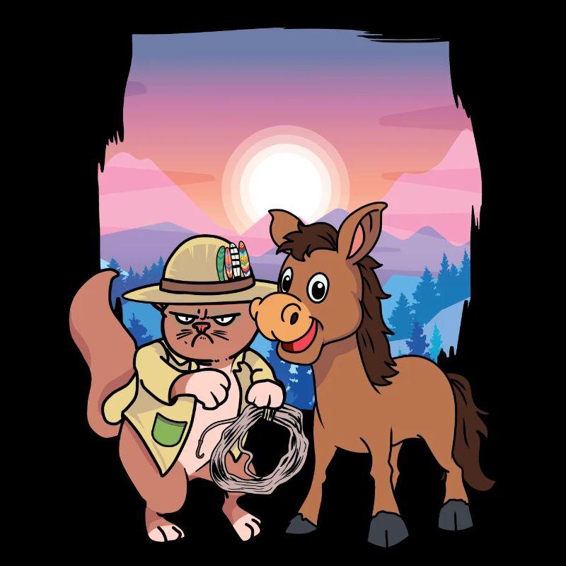 Sinistre, Chat, Far West, Chats, Cavalier, Cavalier
