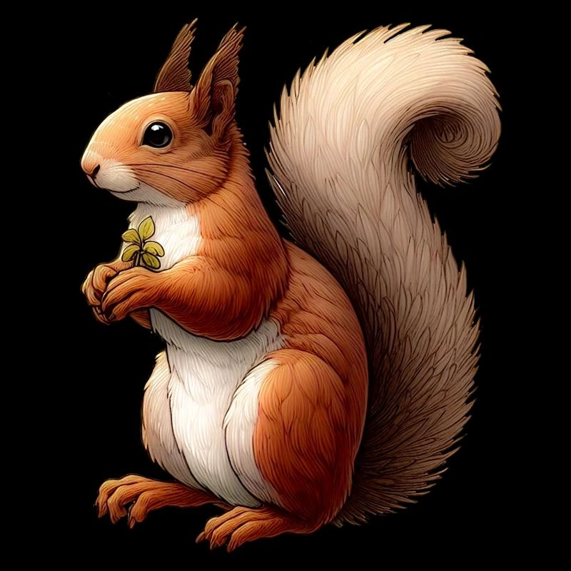 Süßes rotes Eichhörnchen - Kleiner Rotschopf