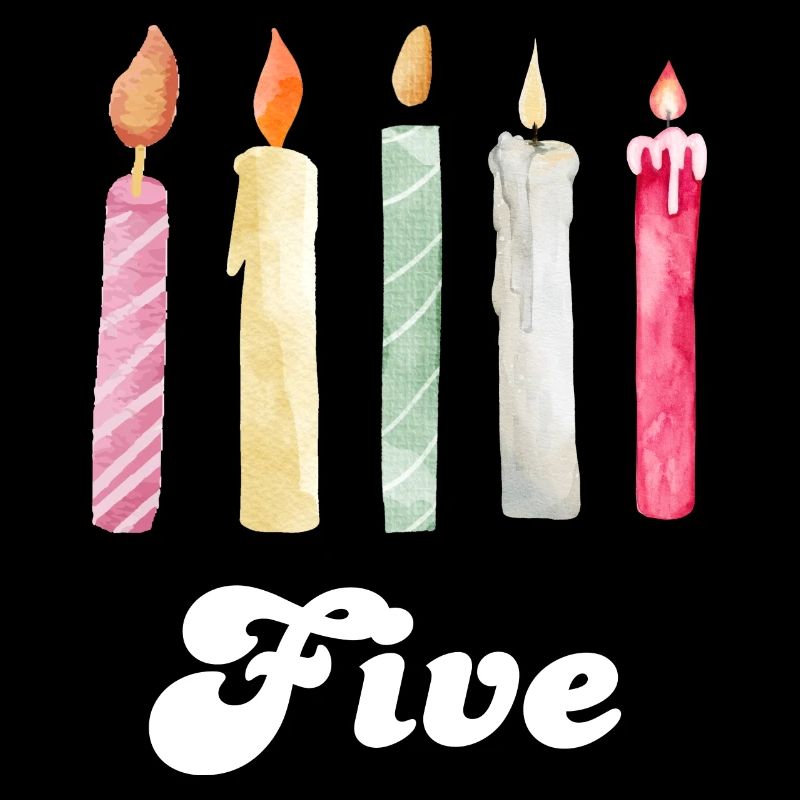 5th Anniversary Candle
