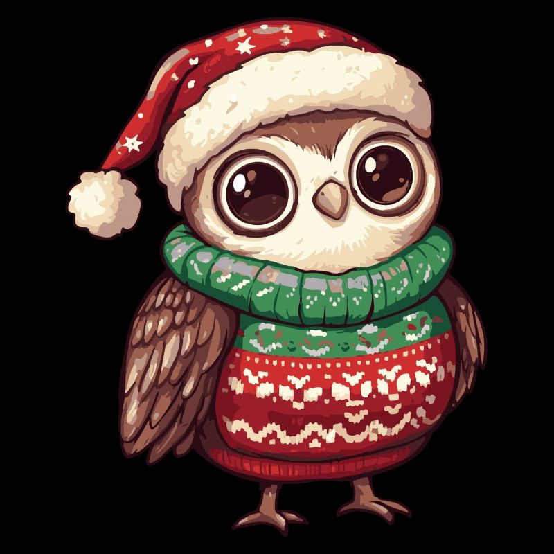 Eule Weihnachten Comic