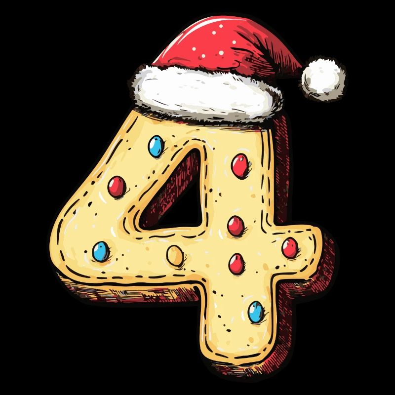 Biscuit de Noël à 4 chiffres