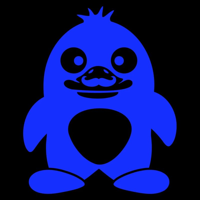 Pinguin Schnurrbart Sir Mr. Herr Mustache Bart