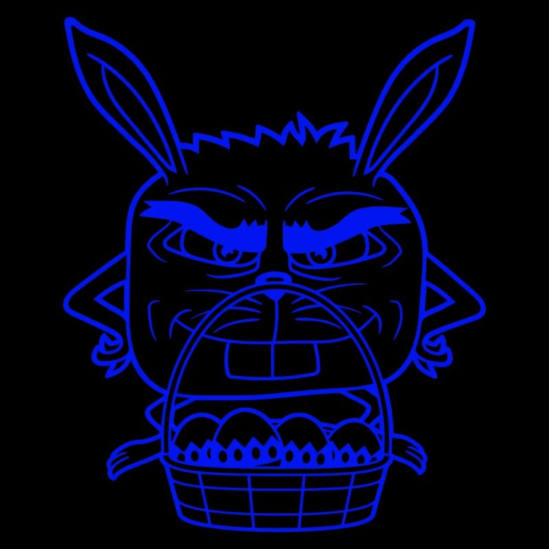 Easter Bunny Eggs Basket Evil Eye Smile