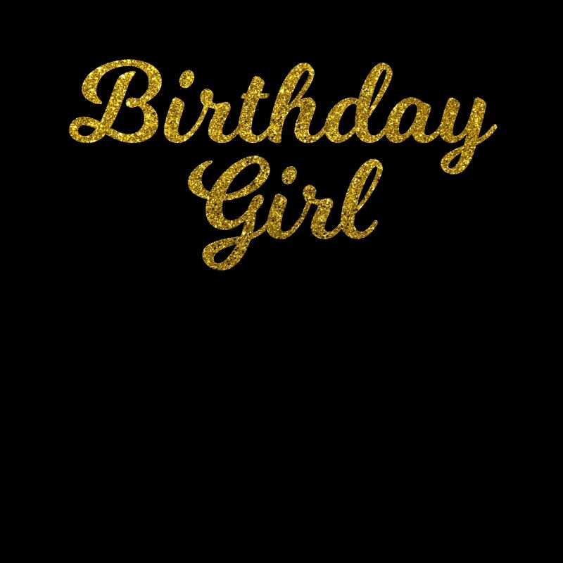 fille d'anniversaire - or brillant