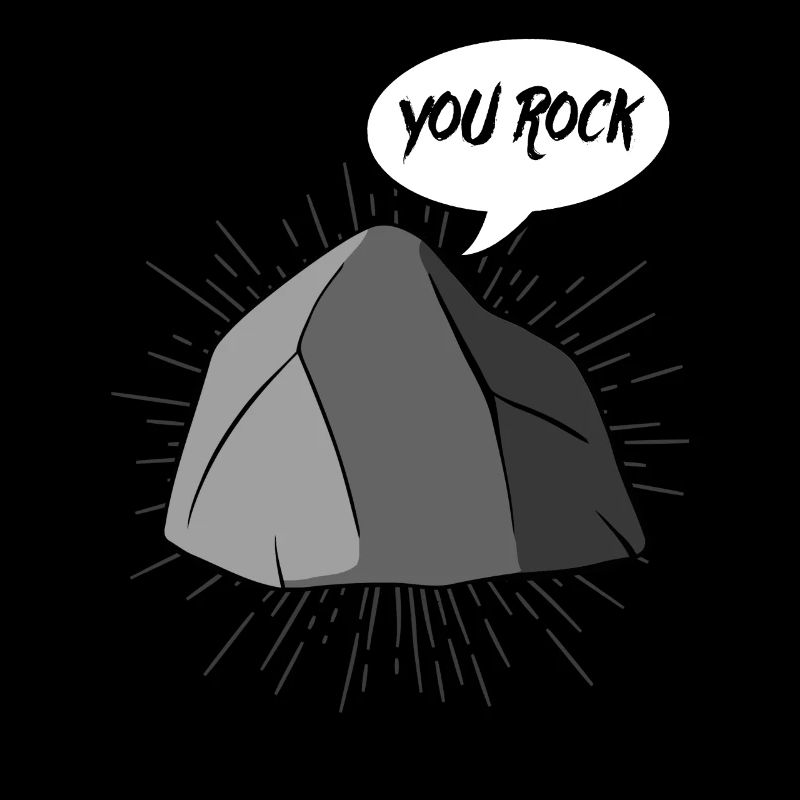 Rock You Rock Cool Picture Gift Idea Stone