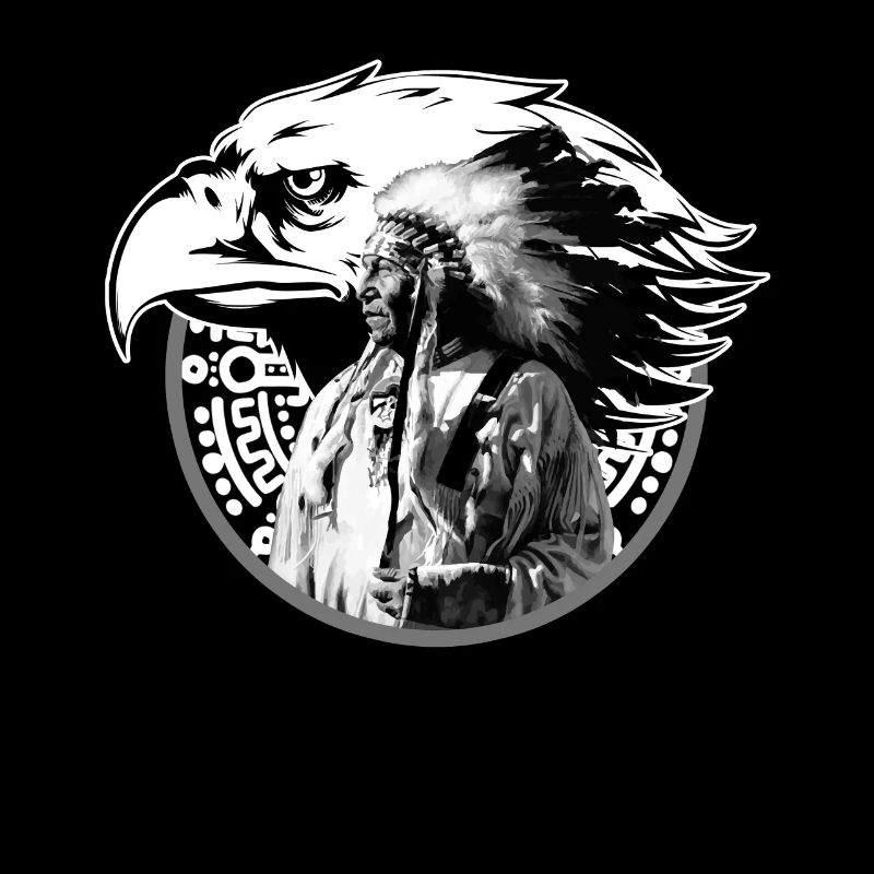 Idée cadeau indien chef totem eagle