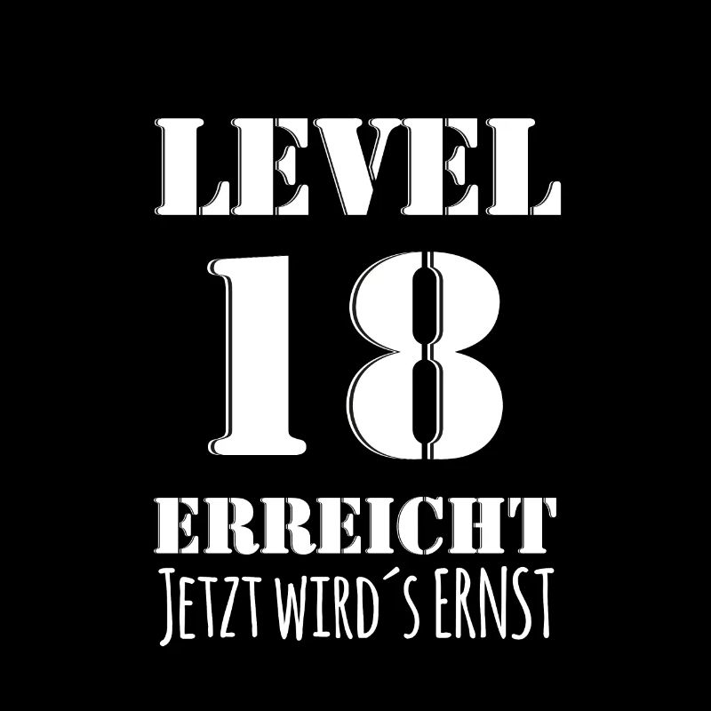 18. Geburtstag - LEVEL 18 ERREICHT - White Edition