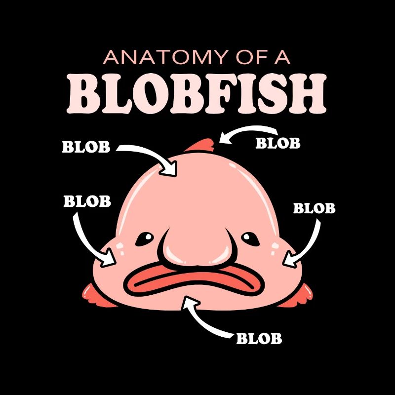 Blobfisch Tiefsee Grumpy Introvertiert Geschenk