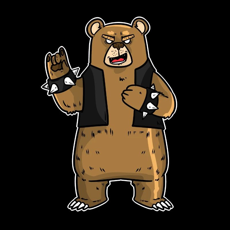 ROCKBEAR - rockender Bär mit Lederweste