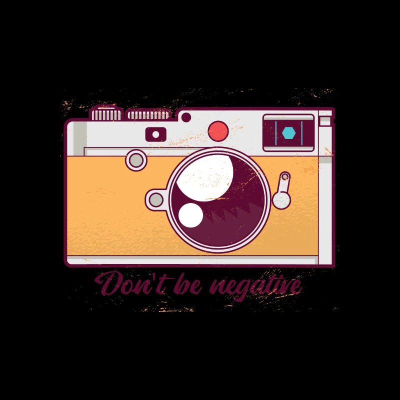 Retro photo camera with motivation saying