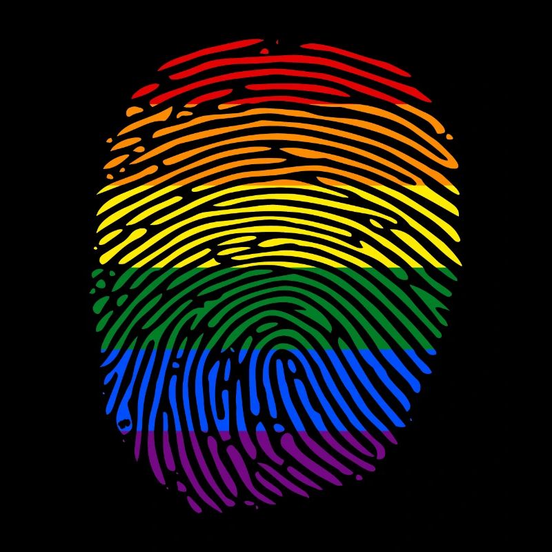 empreinte digitale arc-en-ciel