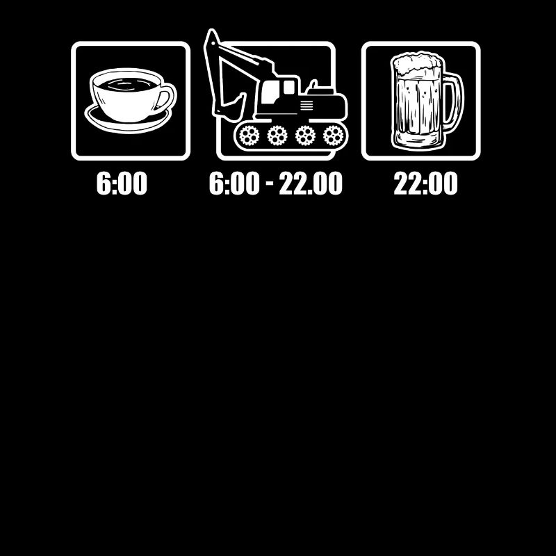 Kaffee Bagger Bier Baggerfahrer Shirt