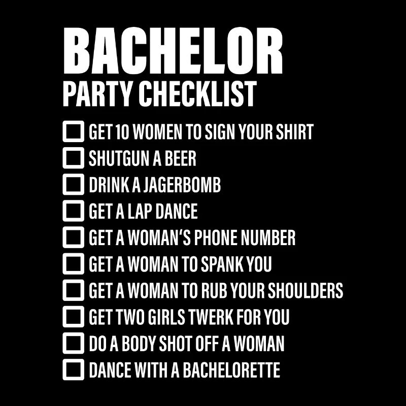 Bachelor Party Checklist - JGA