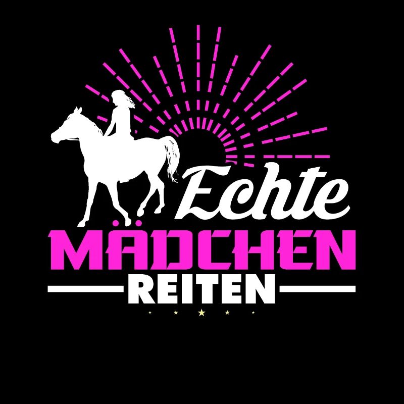 Echte Mädchen reiten
