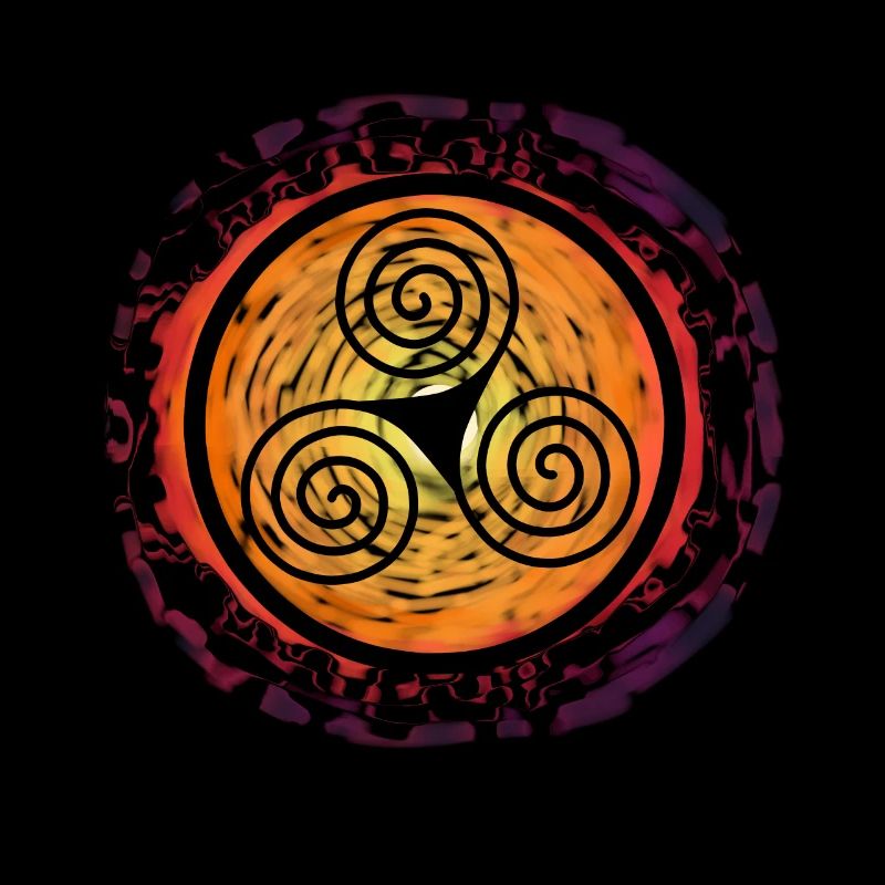 Coucher de soleil Triskele Normads Odin Celtic Thor