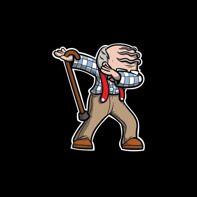 Cool Dabbing Grandpa Dab Dancing
