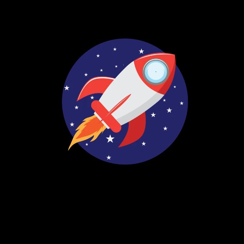 Fusée avec étoiles