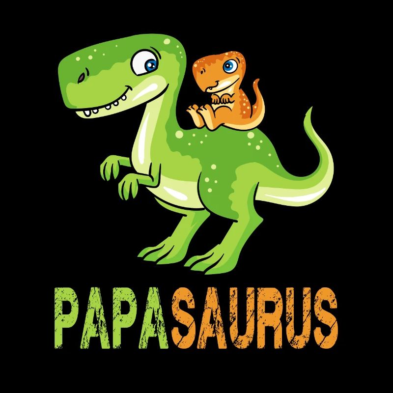 Papasaurus Long Neck Son Papa Father's Day Dinosaur